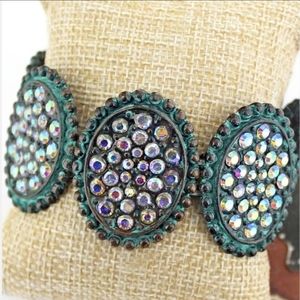 Teal oval bracelet